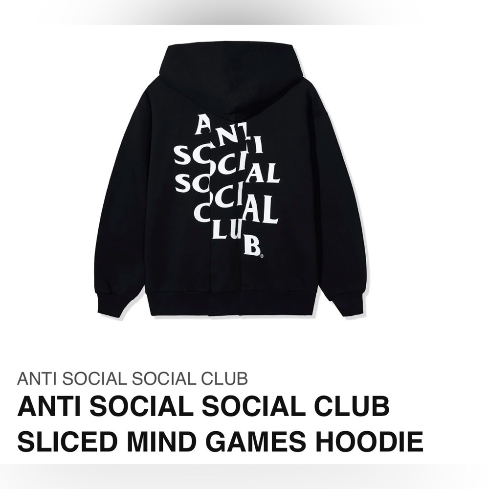 Anti Social Social Club Sliced Mind Games BLK Hoodie
GUARANTEED AUTHENTIC NWT LG